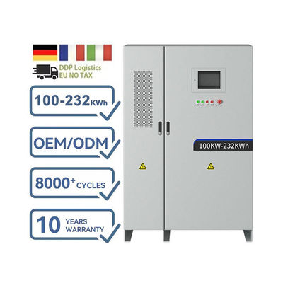 200kw 250kw Bateria Sistema de armazenamento de energia de refrigeração por ar exterior de tensão 3500kg Capacidade