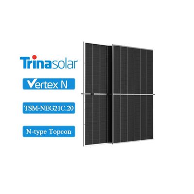 Painel solar Trina Grade A 675W 680W 685W 690W 695W 700W Tipo N TOPCon Bifacial de vidro duplo