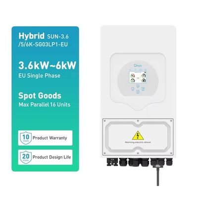 Inversor solar híbrido de fase única certificado CEI 5KW 6KW 8KW para um sistema todo-em-um