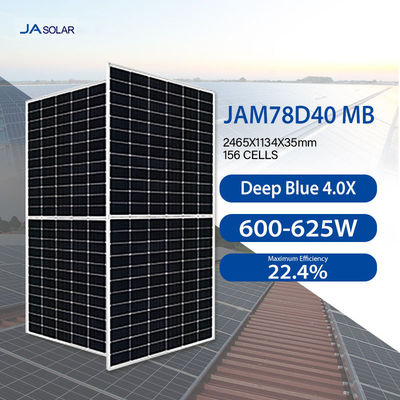 JA Solar JAM78D40 MB Série PERC Módulo Solar de Meia Célula 600W 605W 610W 615W 620W 625W