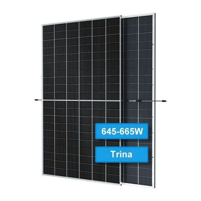 BR Módulo fotovoltaico solar 645W 650W 655W 660W 665W 670W Trina Painéis solares 210mmx210mm Células