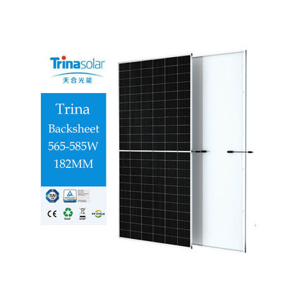 Trina DE19R TSM-DE19R 565-585W Vertex backsheet Mono Module para soluções de painéis solares