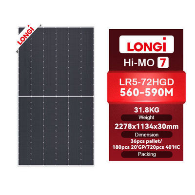 Longi Solar Himo 7 Pv Module 560w 570w 580w 590 Watts para soluções solares de longa duração