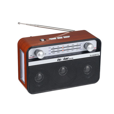 Rádio sem fio de alto som alimentado por energia solar com reprodutor de música FM AM SW 3 Banda E alto-falante BT