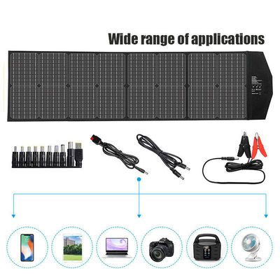 2.87A-15.15A Painel solar portátil dobrável de 50w 18V Mono Solar Charger para acampamento