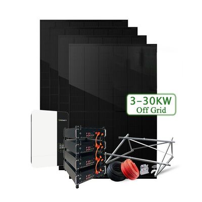 Sistema de energia solar doméstica de 5 kW com painéis de silício monocristalino e certificado CE/TUV