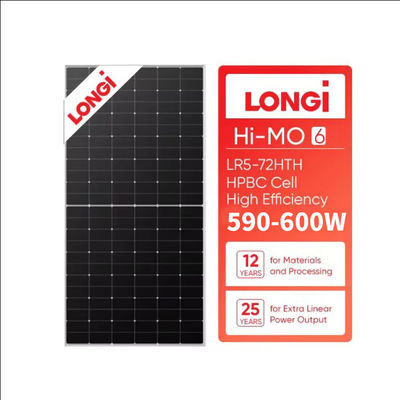 Longi Hi-Mo 6 Cientista V2 Painel Solar LR5-72HTH 590W 595W 600W Painéis de módulos solares PV