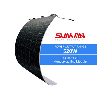2246x1197x2mm 520W Painéis fotovoltaicos flexíveis 20,4% Eficiência Painéis solares roláveis