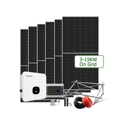 Sistema de Montagem Solar On-Grid de 5kw 8kw 12kw Commercial Sistema de Painéis Solares para Casa 10kw