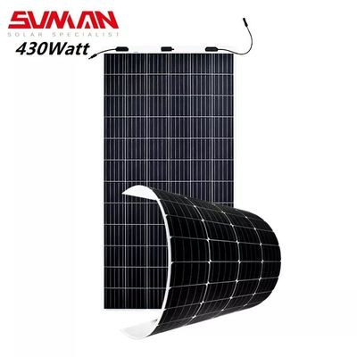 Sunman 430w painel solar flexível com 20,4% de eficiência 166mmx166mm tamanho da célula