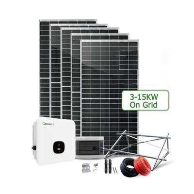 Sistema de energia de painéis solares de 8kw com tensão de saída 110V-240V