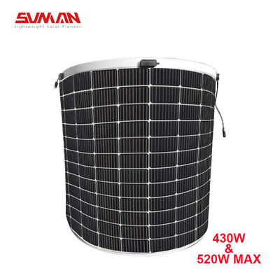 Painéis fotovoltaicos flexíveis Sunman 375W/430W Mono PERC Painel solar para RV leve e casa