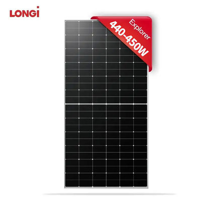 Longi 440w 445w 450w painel solar ao longo de um ano decaimento 0,40% e 23% eficiência do painel