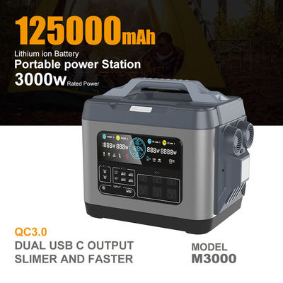 Tipo-C Entrada 3000W Bateria de lítio Power Bank Estação de energia portátil para carregamento rápido