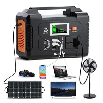 Bateria solar portátil de íons de lítio Bancos de energia geradores de estação Potência de saída 110-240v