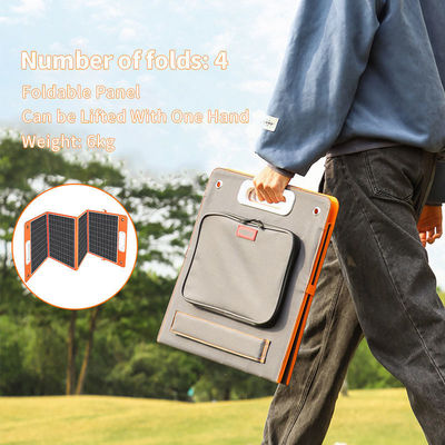 Painel Solar Monocristalino dobrável 100W para MOQ baixo Personalizar Peso leve QC3.0 PD45W