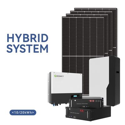 10KVA 48v 10KW Sistema de armazenamento de energia solar 110V-240V Montador de telhado