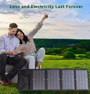 Painel Solar Monocristalino dobrável 100W para MOQ baixo Personalizar Peso leve QC3.0 PD45W