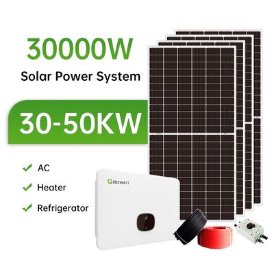 Sistema de energia solar de 30 kW em rede Sistema solar para suporte técnico de toda a casa