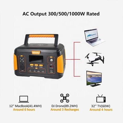 Carregamento sem fio 1000W Pure Sine Wave MPPT Estação de energia solar com entrada AC 25v 6A