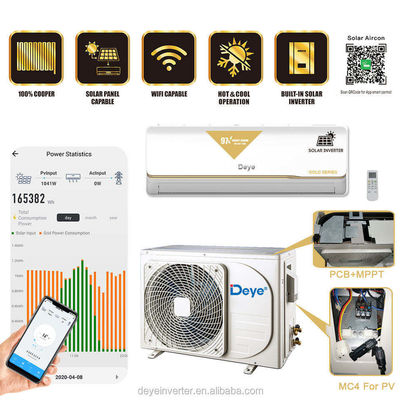 EER 2-4 Domicílio 9000 BTU Unidade de AC com energia solar para híbrido Mini Split