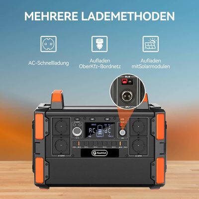 1000W Baterias de íons de lítio Estação de energia para acampamento Inverter Tipo onda senoide pura