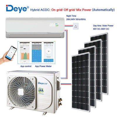 540m3/H 12000btu Híbrido AC DC Painel Solar Ar condicionado Para Casa