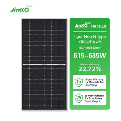 Quadro de liga de alumínio anodizado 605W painéis solares Jinko para geração de energia solar