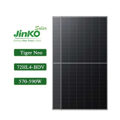 570W-590W Jinko Tiger Neo Bifacial Dual Class N-Type 72HL4-BDV Modulo fotovoltaico de painel solar