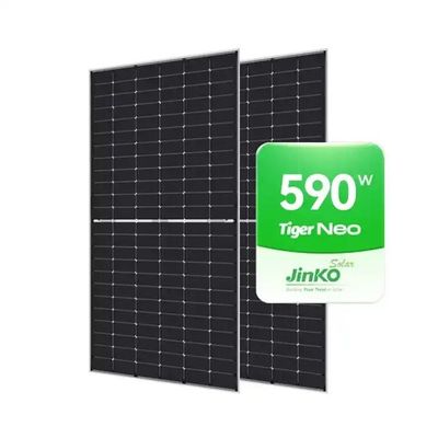 Jinko Solar Tiger Neo painéis solares fotovoltaicos tipo N 590W 585W 580W 575W 570W para sistema solar on-grid