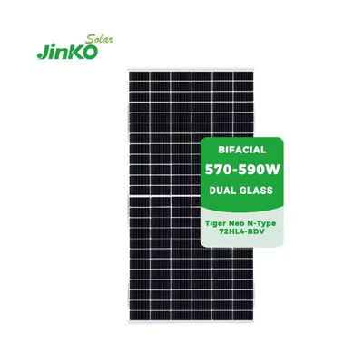 Jinko Solar Tiger Neo painéis solares fotovoltaicos tipo N 590W 585W 580W 575W 570W para sistema solar on-grid