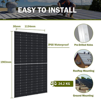 Jinko Solar 565-585W Tiger Neo Modulos fotovoltaicos de tipo N com 144 células e tolerância de energia