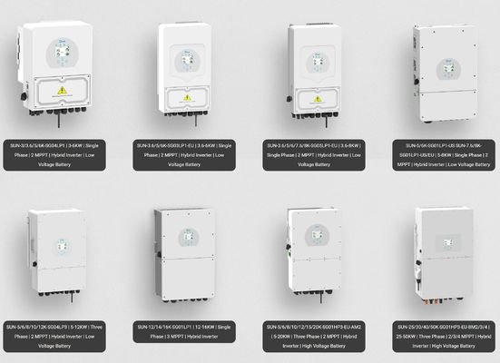 Inversores AC CC 10kw 8kw 6kw 15kw 20kw 25kw 3 Fase com MPPT Deye Hybrid EU 12kw
