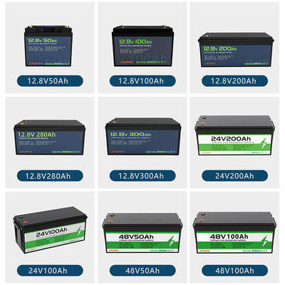 12V 50Ah 100Ah 200Ah Lifepo4 Pacote de Bateria Solar Para Painel Solar Doméstico