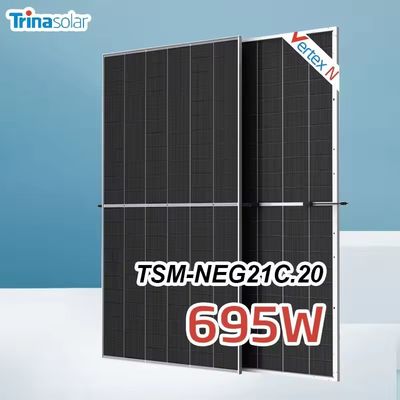 Trina Solar Vertex NEG21C.20 Modulos fotovoltaicos bifaciais 665W 670W 675W 680W 690W 700W Painéis solares