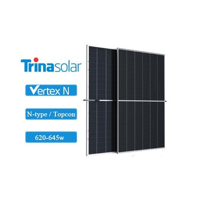 Módulo Bifacial Trina de vidro duplo monocristalino de meia célula tipo N 620w 630w 635w 640w 645w