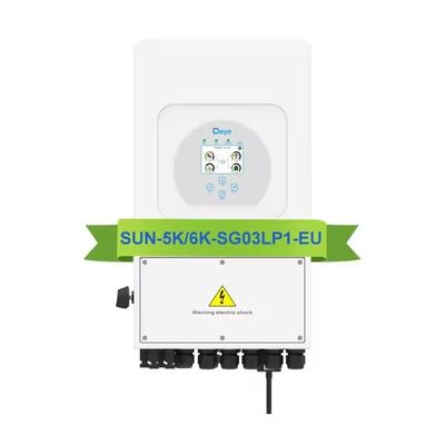 50/60Hz Frequência de saída Deye SUN-3.6 5 6K-SG03LP1-EU Inverter de energia solar híbrida de 8kw