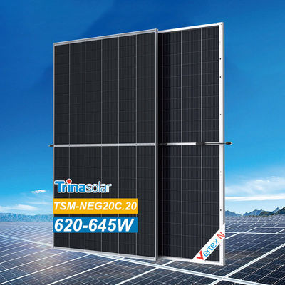 Trina Vertex N tipo 640W 645W bifacial duplo vidro módulo monocristalino painel solar para casa
