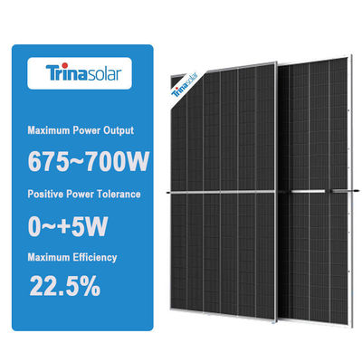 Painel Trina Vertex Solar Tipo N 600W 650W 670W 700W Painéis solares bifaciais para projetos
