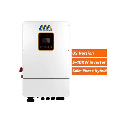 5KW 6KW 8KW 10KW Megarevo Inverter híbrido de fase dividida 48V 110V 220V Refrigeração forçada por ar