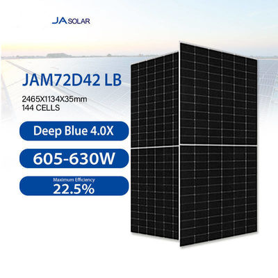 Painel solar doméstico de 600W com módulos bifaciais de tipo N e dimensões do painel 2465*1134*35mm