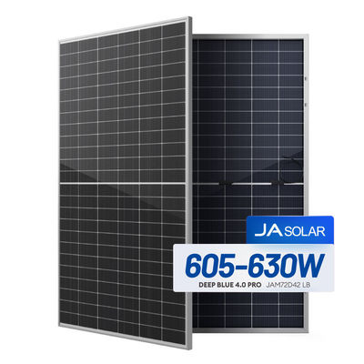 JA 605W 610W 615W Painel Solar Mono Facial IP68 22,5% Eficiência