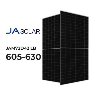 Painel solar de alta potência de 620W Ja com caixa de junção IP68 e vidro de ferro temperado de 2,0 mm
