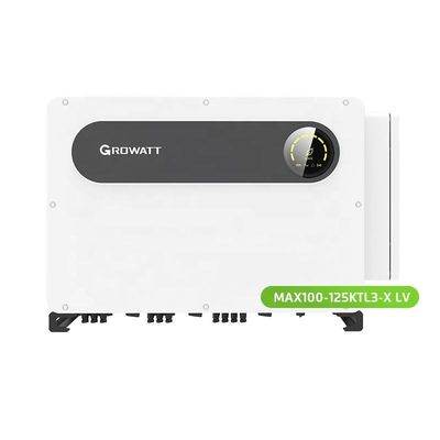 180V-1000V Voltagem de entrada Growatt MAX 125KTL3-X LV Inverter de 3 fases para Sistema Solar