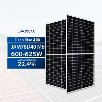 JA Solar JAM78D40 MB 600 605 610 615 620 625W Painel solar bifacial com vidro duplo
