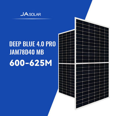 JA Solar JAM78D40 MB Painel Solar Mono de Meia Célula 600W-625W para Sistema Solar Comercial