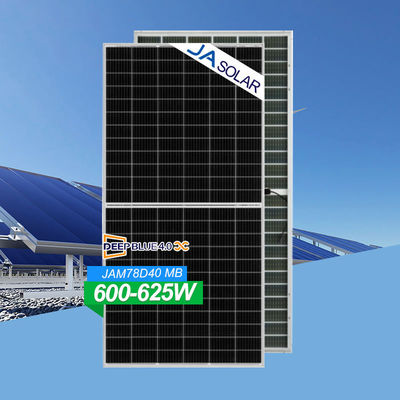 Módulo mono semi-cortado de vidro bifacial de tipo JA N 615W 620W 625W painel solar