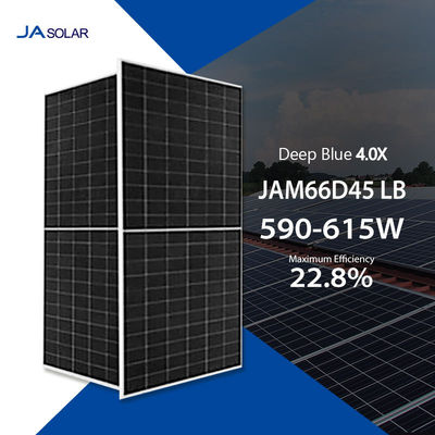 JA Painel Solar Mono 590W 595W 600W 605W 610W 615W com alta eficiência de conversão