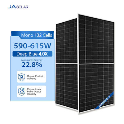Dimensões do painel 2382mmx1134mmx30mm JA Painel solar 610w JAM66D45 para a Europa