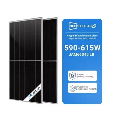 JA SOLAR 615W Bifício de Meia Célula Painéis Solares Máxima Eficiência para Instalação no Telhado